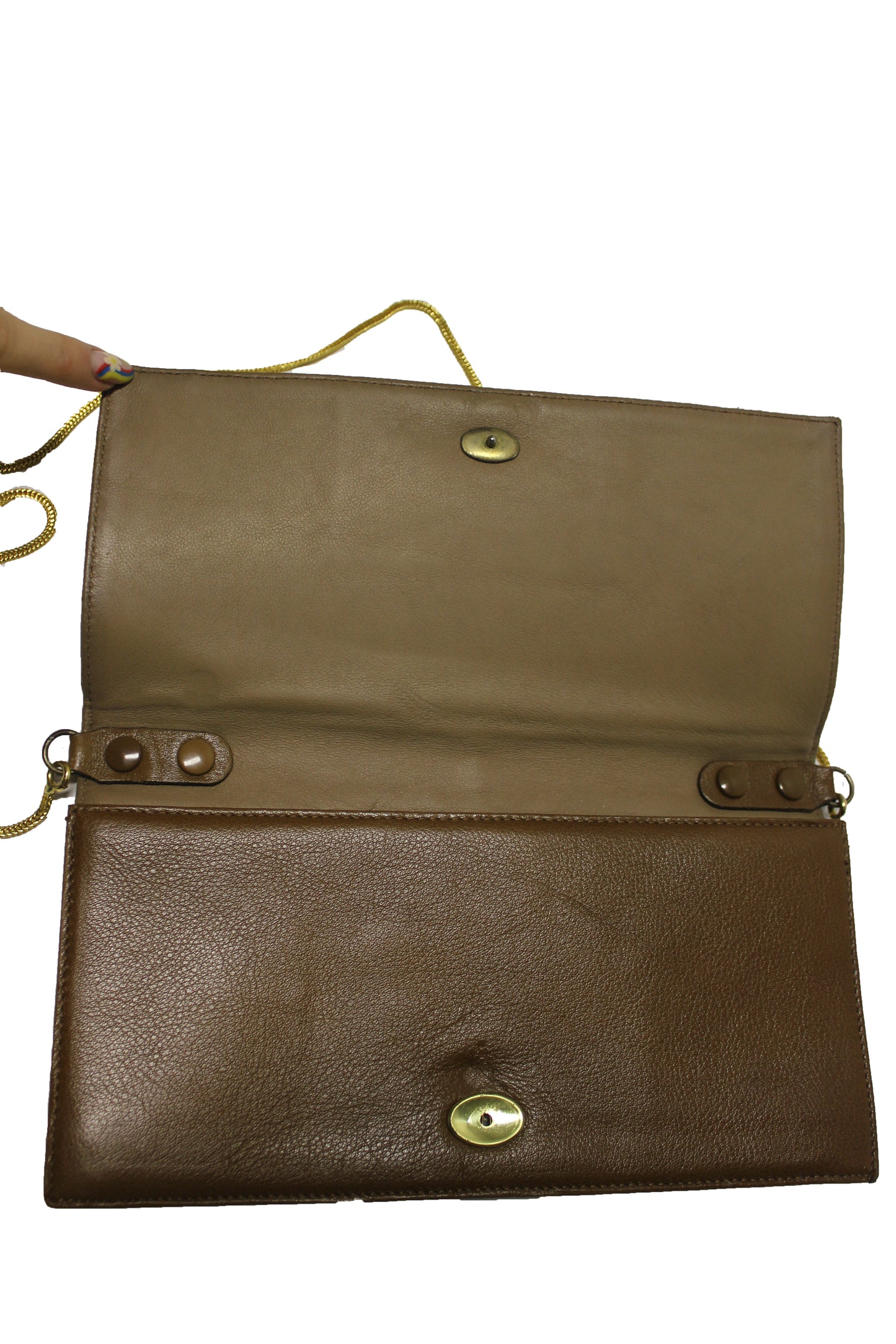 Alligator Leather Bag - brown